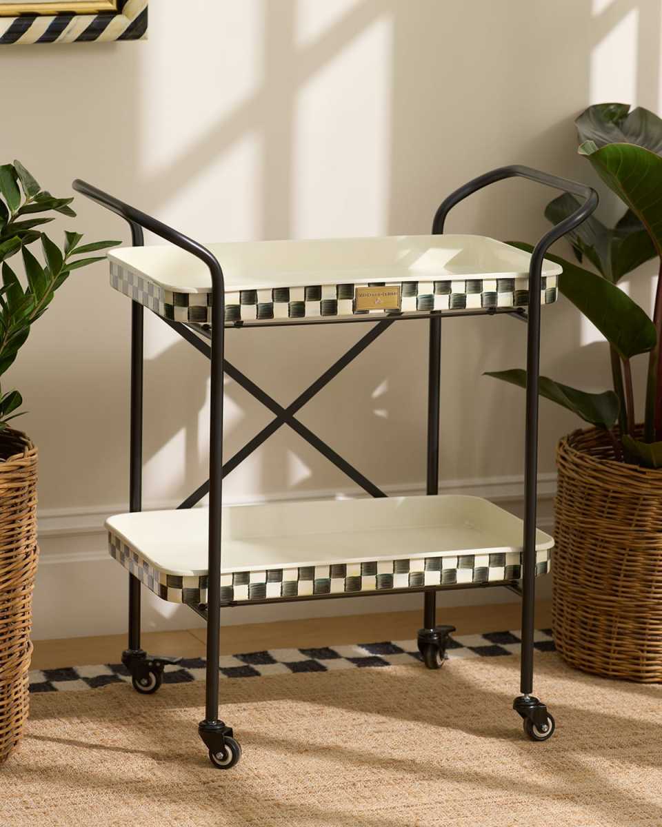 Courtly Check 2-Tier Kitchen Cart